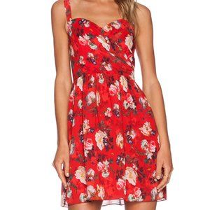 Kooples Red Mini Dress - Floral - Size Medium